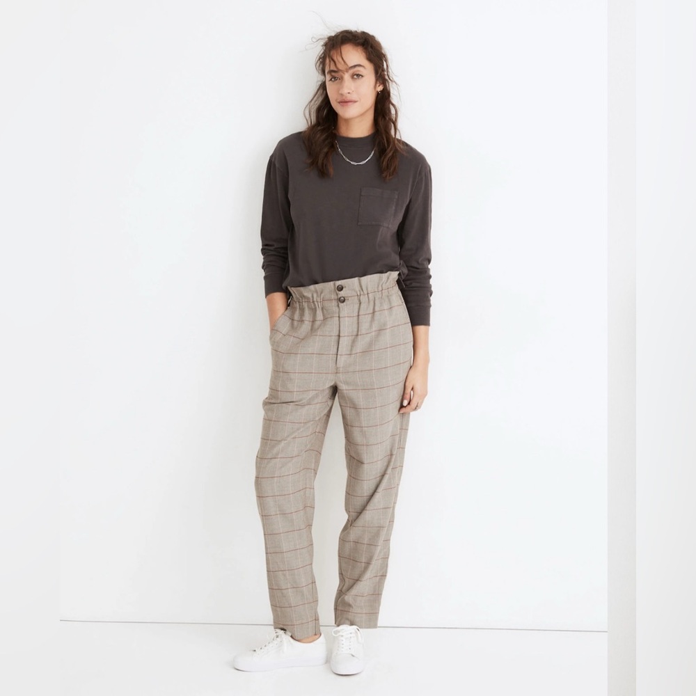 Madewell Plaid Paperbag Tapered Trousers
Size 10 - Picture 1 of 8